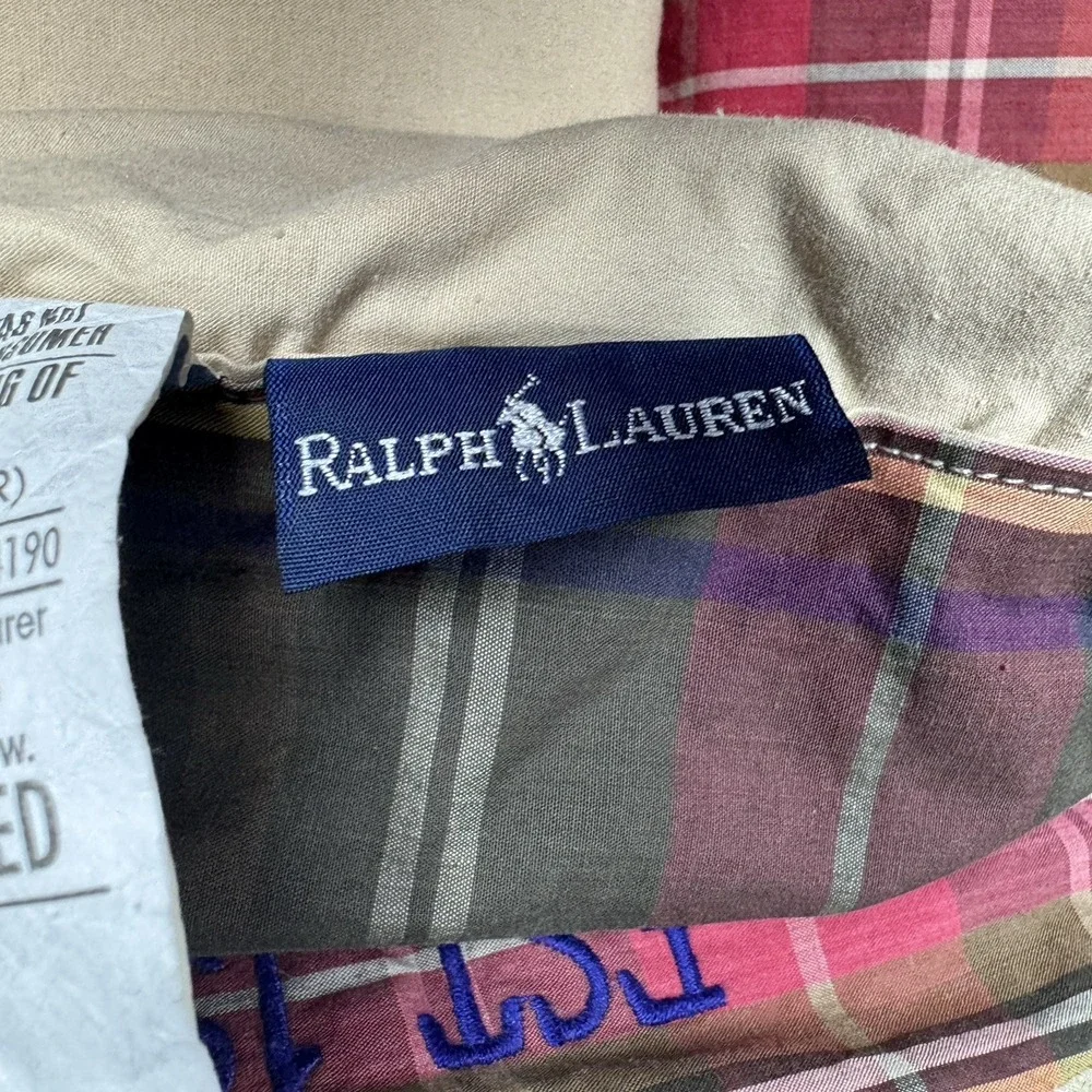 Ralph Lauren RLR Reversible Down Alternative Comforter Twin Plaid /Beige